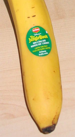 Banaan met reclame